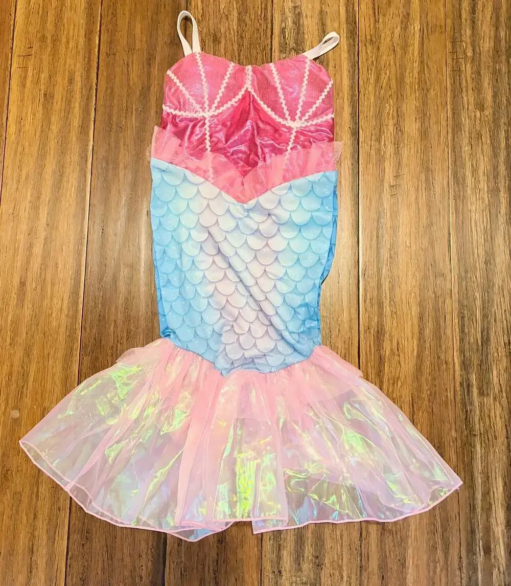 Girls Mermaid Princess Costume Dress with Sparkly Tutu size 3T